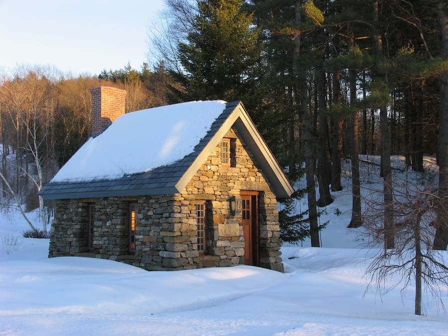 stone thoreau cabin replica 1