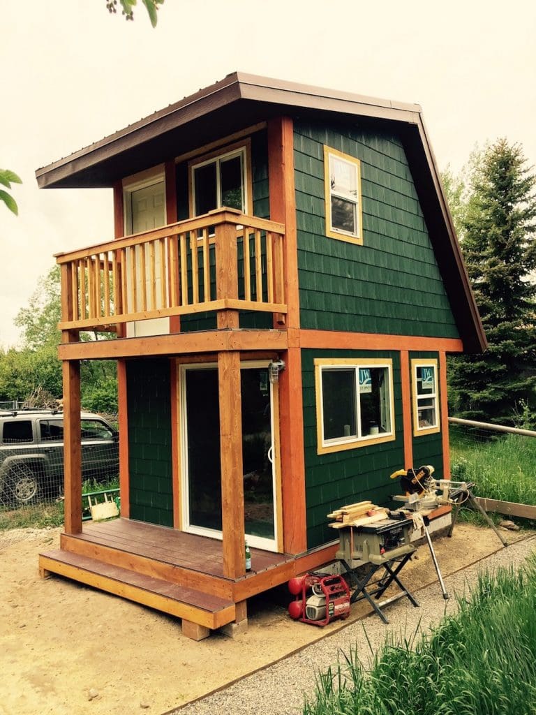 A Two-Story Tiny House Built and Shard by Noah Hedges Called Ceramic Studio 1 220-square-foot ceramic studio two-story tiny house is located in Jackson Hole, Wyoming, and was built by Noah Hedges.