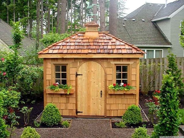 15 Backyard and Garden Shed Landscaping Ideas That Will Motivate You 2 simple wooden shed