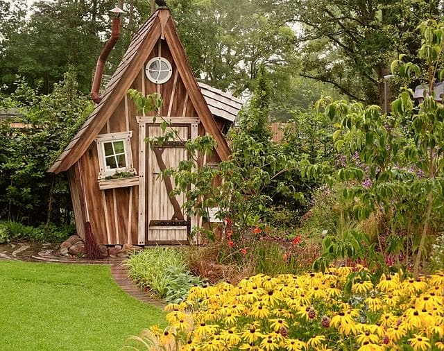 15 Backyard and Garden Shed Landscaping Ideas That Will Motivate You 14 whimsical garden shed