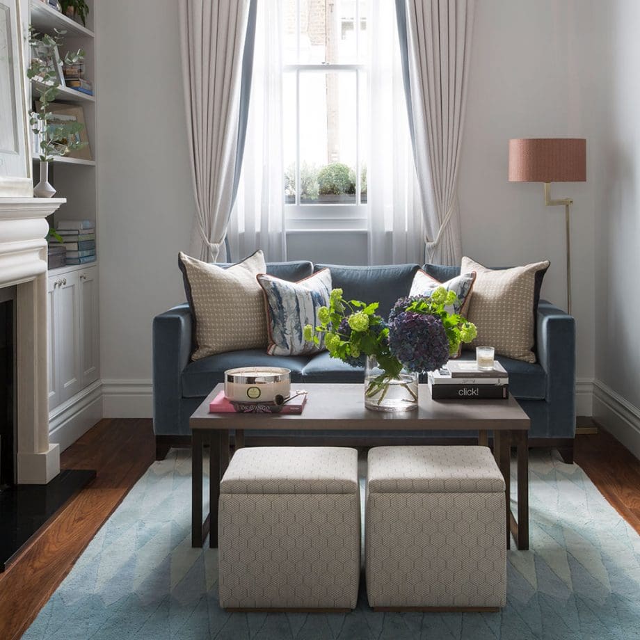 12 Small Living Room Designs and Ideas That Will Maximize The Limited Space 7 Small living room ideas stools 920x920 1