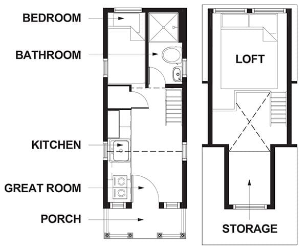 Take a Tour Around This Adorable Mt. Hood Tiny House Village In Oregon 9 atticus floor plan