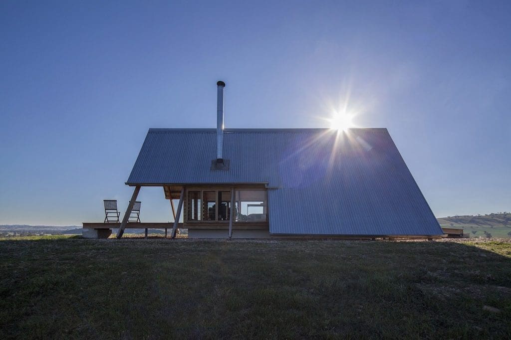 This Elegant A-Frame Rental in Australia Lets You Reconnect With Nature in Style 9 lightweight corrugated zinc roof sheeting clads the exterior