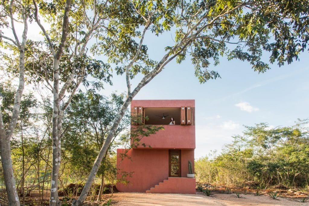 This Pink Tiny House in Mexico Is a Millennials Dream Come True 11 the monte house spans9