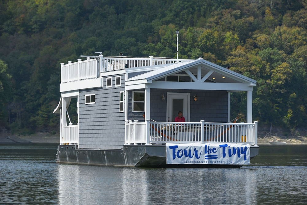 Float Your Cares Away on This Incredible Tiny Houseboat 1 tiny houseboat exterior 3390 copy