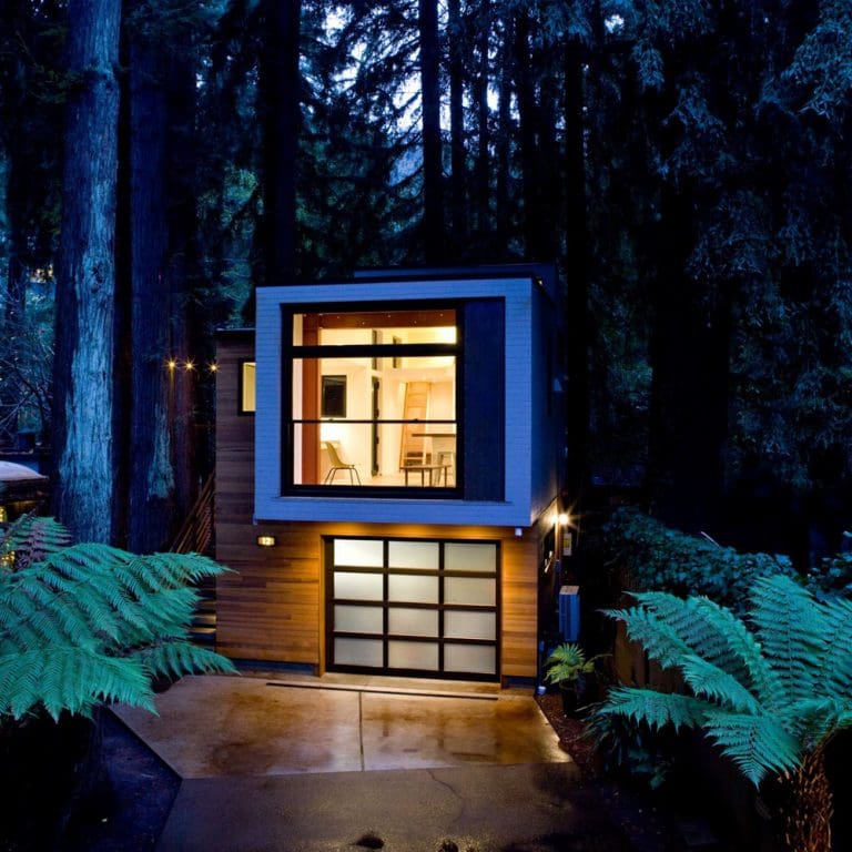 Incredible Modern Home Extension And Garage In The Middle Of A Redwood Forest 8 Custom Modern Small House in the Forest California 9 768x768 1
