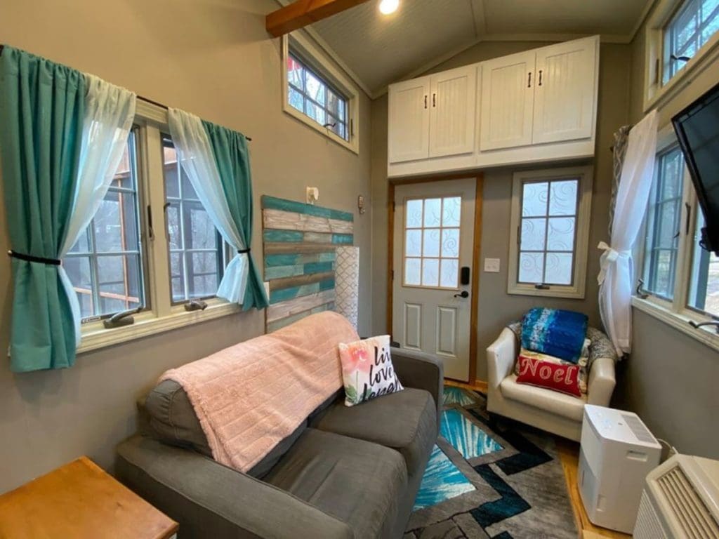 The Serenity Rustic Log Cabin Tiny Home Includes A Roof Top Deck 2 Serenity 10