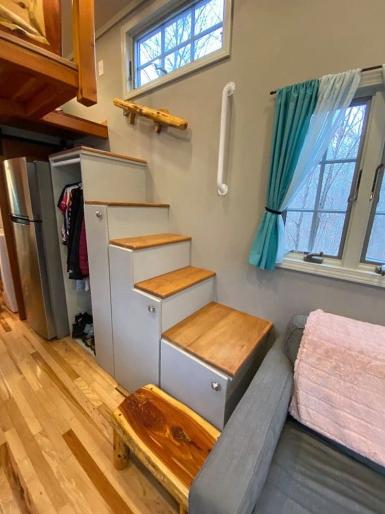 The Serenity Rustic Log Cabin Tiny Home Includes A Roof Top Deck 5 Serenity 11 1