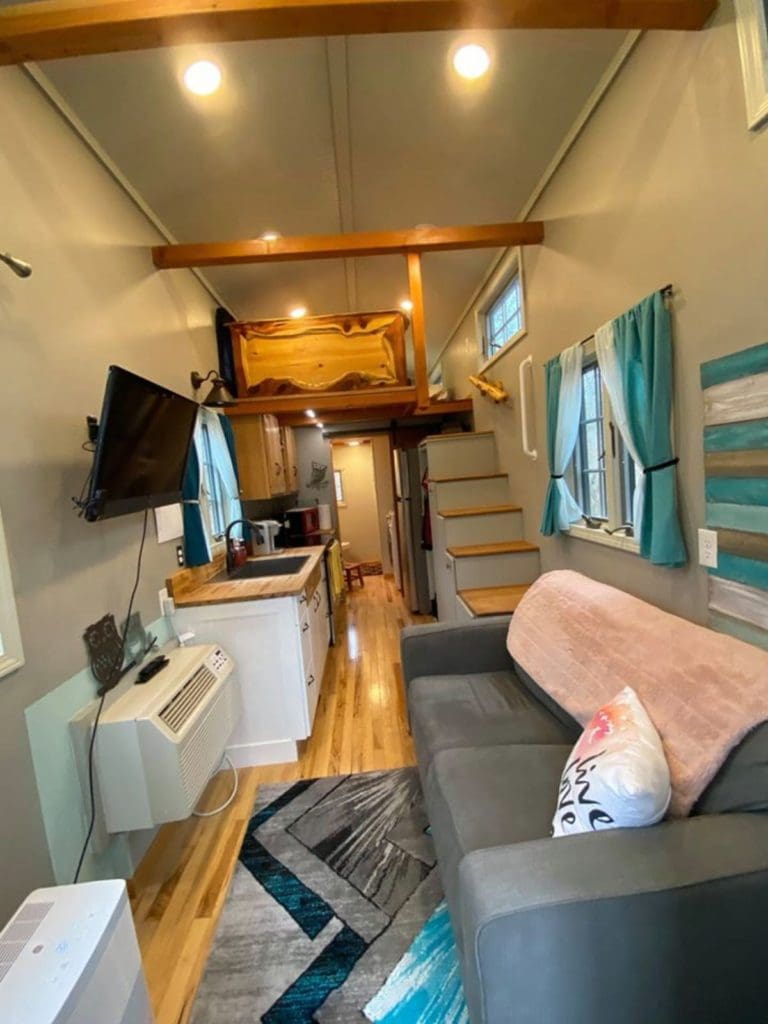 The Serenity Rustic Log Cabin Tiny Home Includes A Roof Top Deck 3 Serenity 18