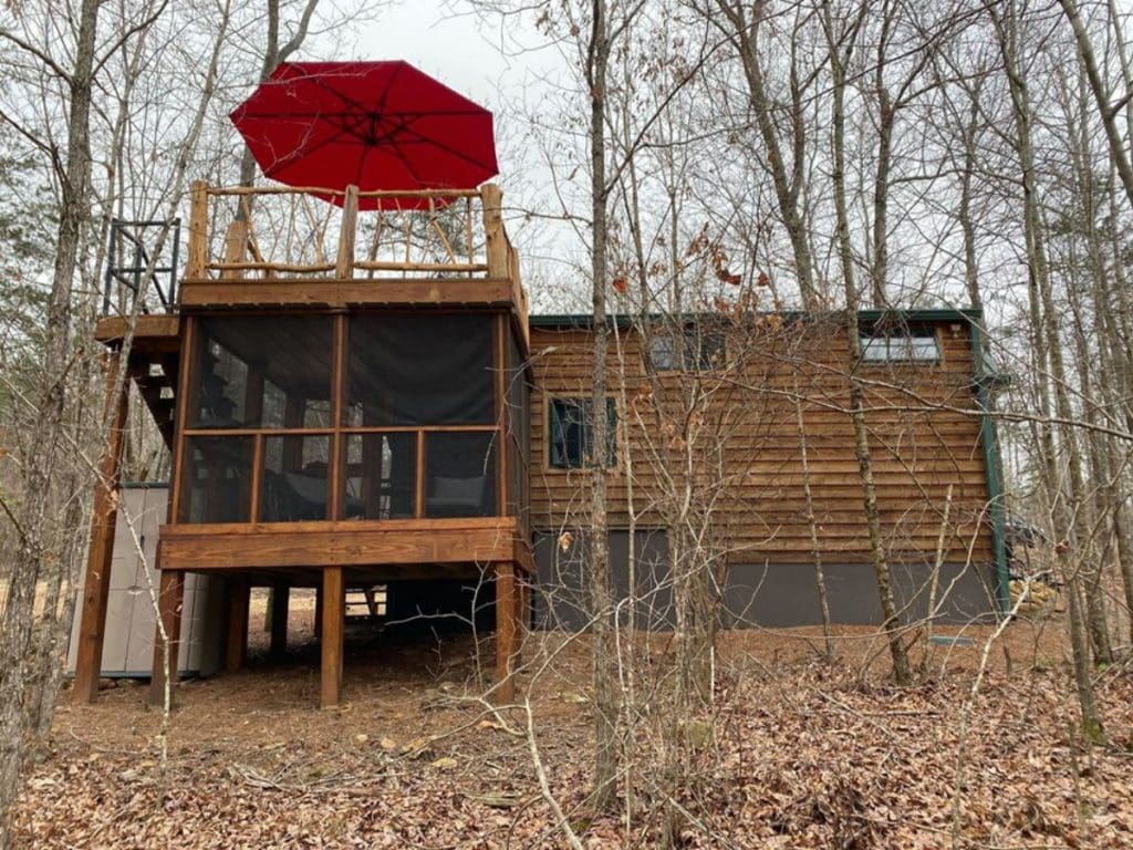The Serenity Rustic Log Cabin Tiny Home Includes A Roof Top Deck 19 Serenity 2 1