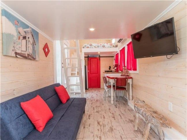 Spend The Night In This Breathtaking Tiny House 9 red lifeguard stand tiny house 10
