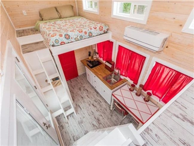 Spend The Night In This Breathtaking Tiny House 1 red lifeguard stand tiny house 2