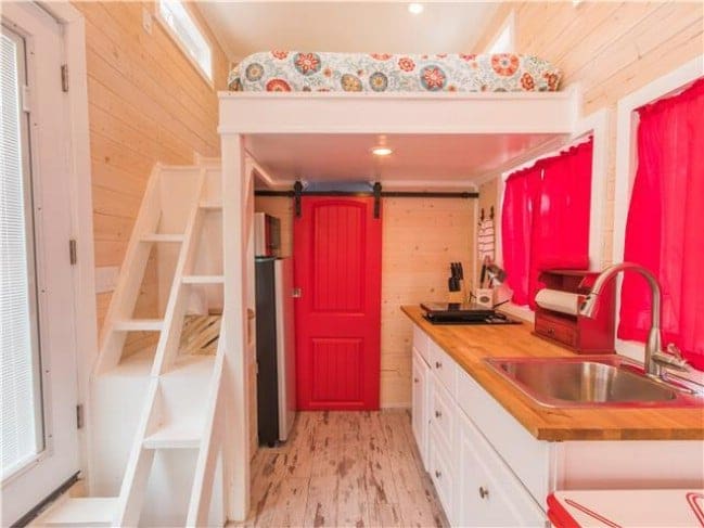 Spend The Night In This Breathtaking Tiny House 5 red lifeguard stand tiny house 6