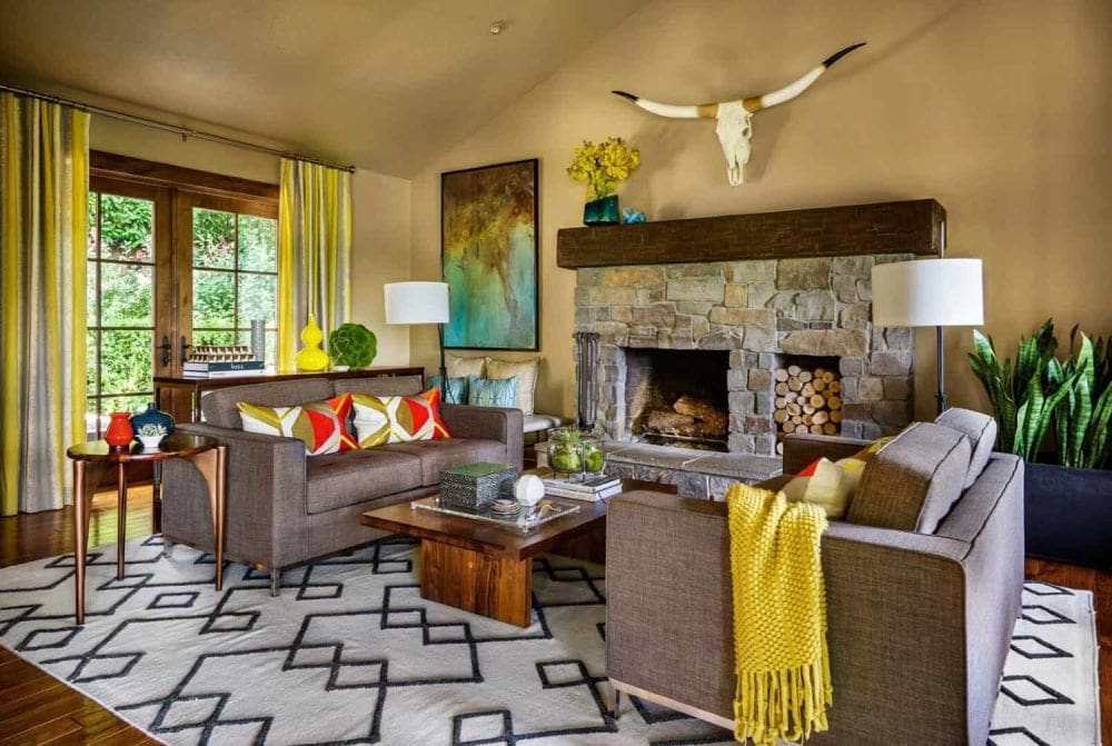 Portland Home Artfully Combines A Craftsman Design with a Contemporary Aesthetic 3 Craftsman house by Garrison Hullinger Interior Design fireplace design