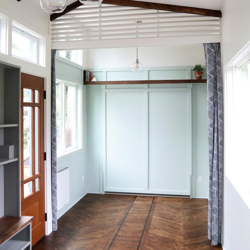 This 28' Tiny House Featuring The Main Level Bedroom With Murphy Bed That Converts Into The Dining Room 2 pacific getaway 10