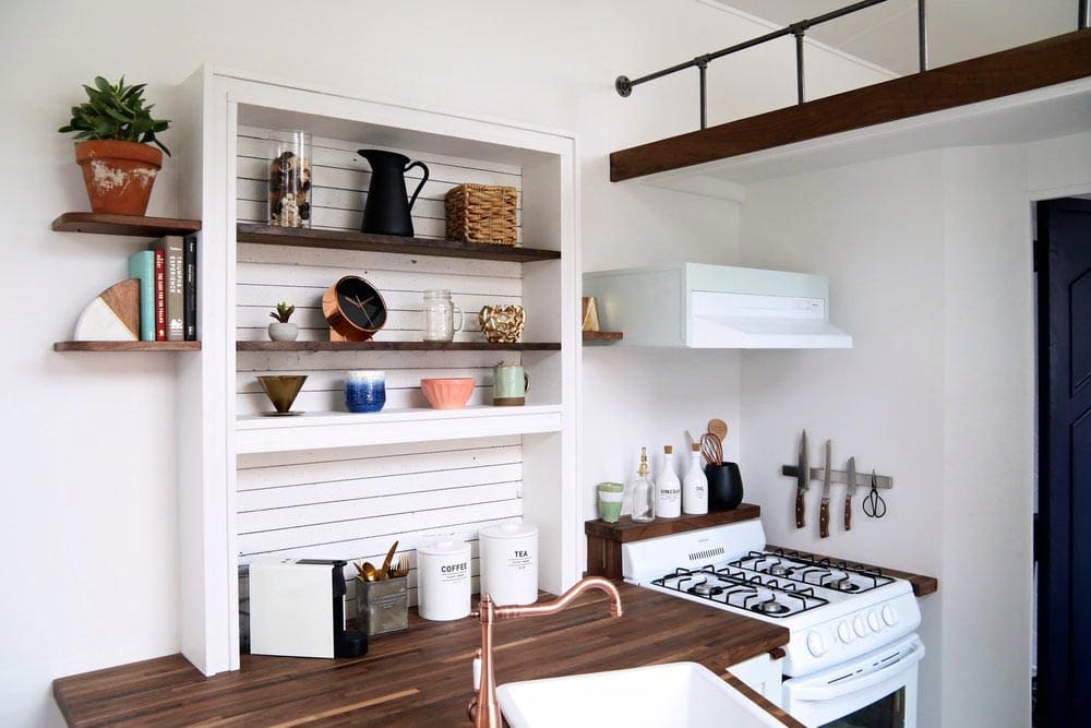 This 28' Tiny House Featuring The Main Level Bedroom With Murphy Bed That Converts Into The Dining Room 6 pacific getaway 13