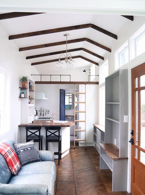 This 28' Tiny House Featuring The Main Level Bedroom With Murphy Bed That Converts Into The Dining Room 1 pacific getaway 2