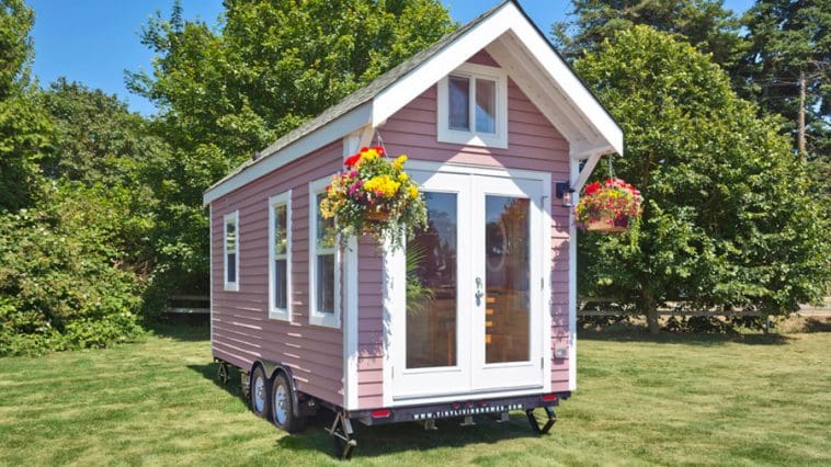 tiny pink home tiny living homes 1