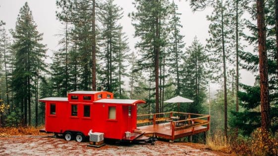 Cliffside Caboose - A 400 square feet Tiny House on Wheels