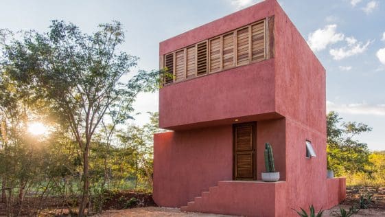 Situated on a sweeping two-acre lot, this 452-square-foot abode is just right for two.