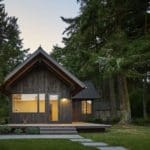 goCstudio is responsible for the design of this cozy cabin retreat consisting of two modest cabins, a new cabin and the renovation of an existing cabin, located on an island in Washington.