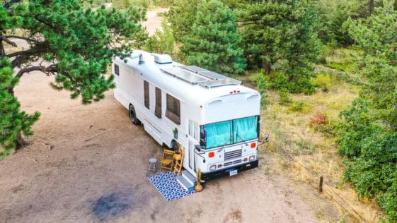 This school bus has been converted into a spectacular tiny home on wheels.