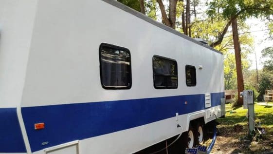 This updated Prowler Camper is a unique tiny home that is definitely not a typical tiny home but is now a luxurious tiny home full of comfort and luxury.