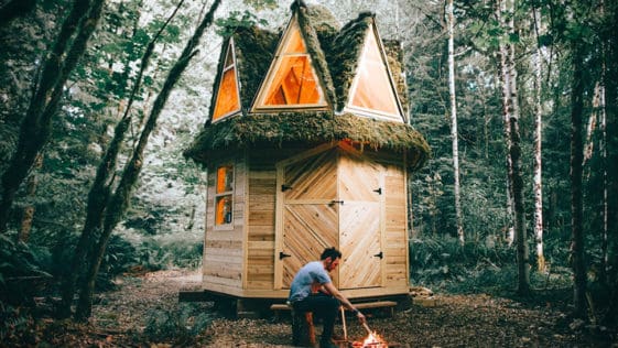 Jacob Witzling's off-grid cabin looks straight out of a fairy tale