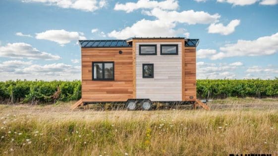THE TINY HOUSE EPONA FEATURES CLEAN LINES WITH MODERN STYLE