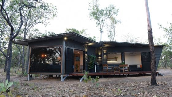 THIS DOUBLE TINY SHIPPING CONTAINER HOME IS A COZY DREAM