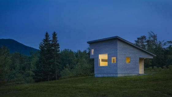 Micro House is a 430 square feet retreat house that takes advantage of the surrounding scenery.