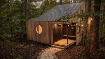The Nook is a cabin style tiny house with an enchanting Mix of Japanese and Scandinavian Style