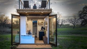 The Anchor is a 160-square-foot shipping container tiny house built by CargoHome