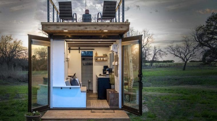 The Anchor is a 160-square-foot shipping container tiny house built by CargoHome