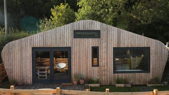 This Superb Artfully Curved Out Of Local Cedar Is What Makes Hergest Lee Cabin Unique