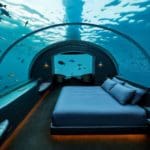 THE MURAKA is a first-of-its-kind, luxury two-level residence with a master bedroom submerged over 16 feet below sea level in the Indian Ocean, as part of the Conrad Maldives Rangali Island resort.