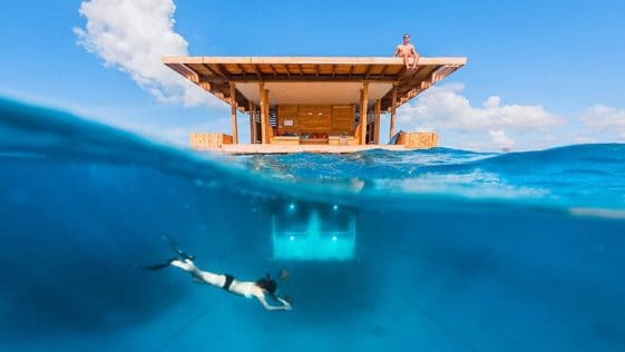 The Manta Resort Has A Remarkable Luxury Of An Underwater Sea Room