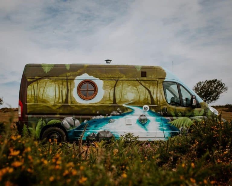This Tiny Van Conversion Is A Work Of Art, Inside And Out 34 artistic van house 35 768x614 1