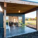 Located on a 5-acre+ farm on Sauvie Island – 10 miles from downtown Portland, Oregon – is this 300-square-foot guest suite, available for nightly rental through Airbnb. The river island hosts a national wildlife refuge, making it a great location for bird watching.