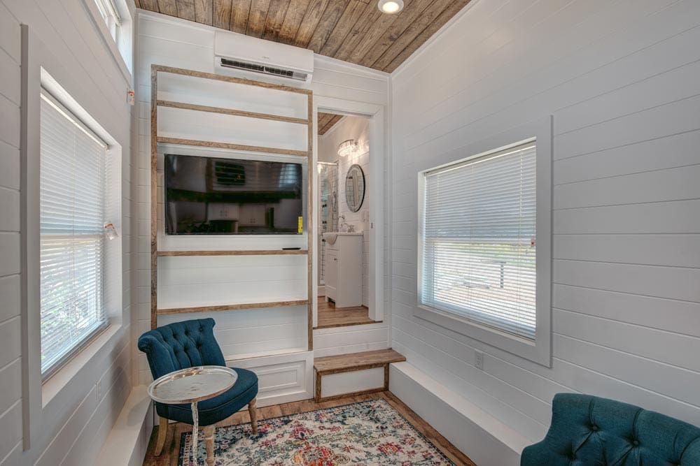 This 28-Foot Bumper Pull Tiny House Has Spacious Living Room With Trundle Bed 3 journey 4