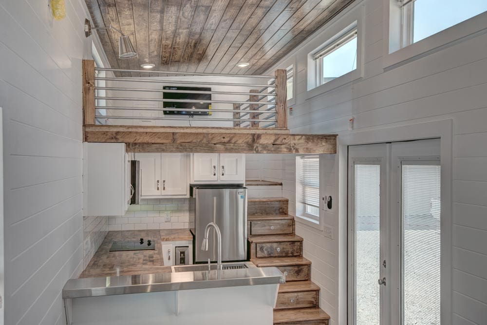 This 28-Foot Bumper Pull Tiny House Has Spacious Living Room With Trundle Bed 8 journey 5