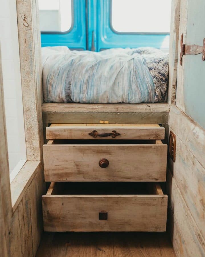 This Very Special Tiny Van Home By Supertramped Conversions Is A Unique Beach T2 Mercedes 609D You're Ever Going To See 32 van tiny house 34 720x900 1