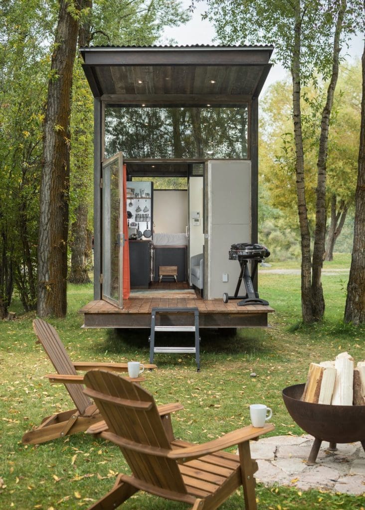 This 250-Square-Foot Prefab Road-Haus Fits a Queen Bed and a Fireplace 2 wheelhaus1