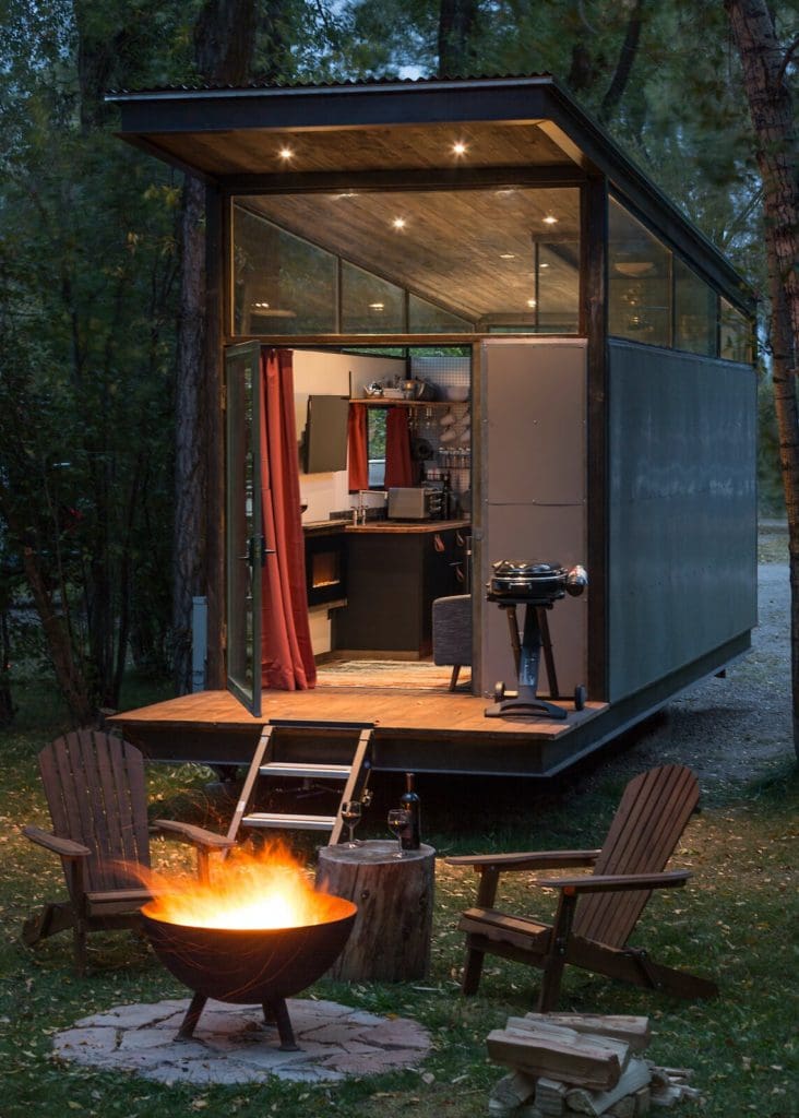 This 250-Square-Foot Prefab Road-Haus Fits a Queen Bed and a Fireplace 12 wheelhaus11