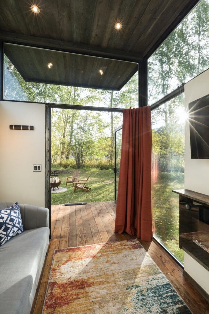 This 250-Square-Foot Prefab Road-Haus Fits a Queen Bed and a Fireplace 3 wheelhaus2