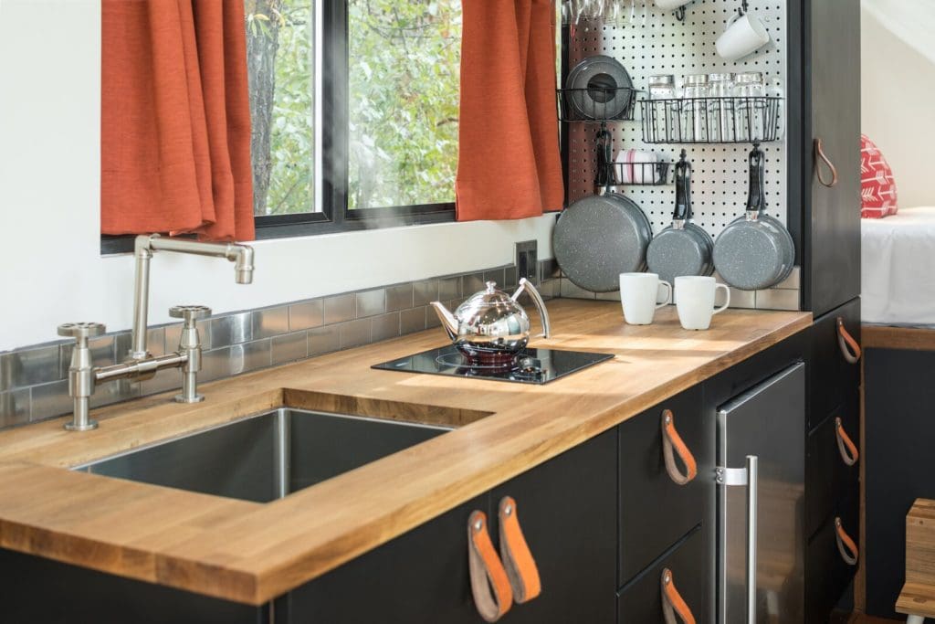 This 250-Square-Foot Prefab Road-Haus Fits a Queen Bed and a Fireplace 7 wheelhaus6