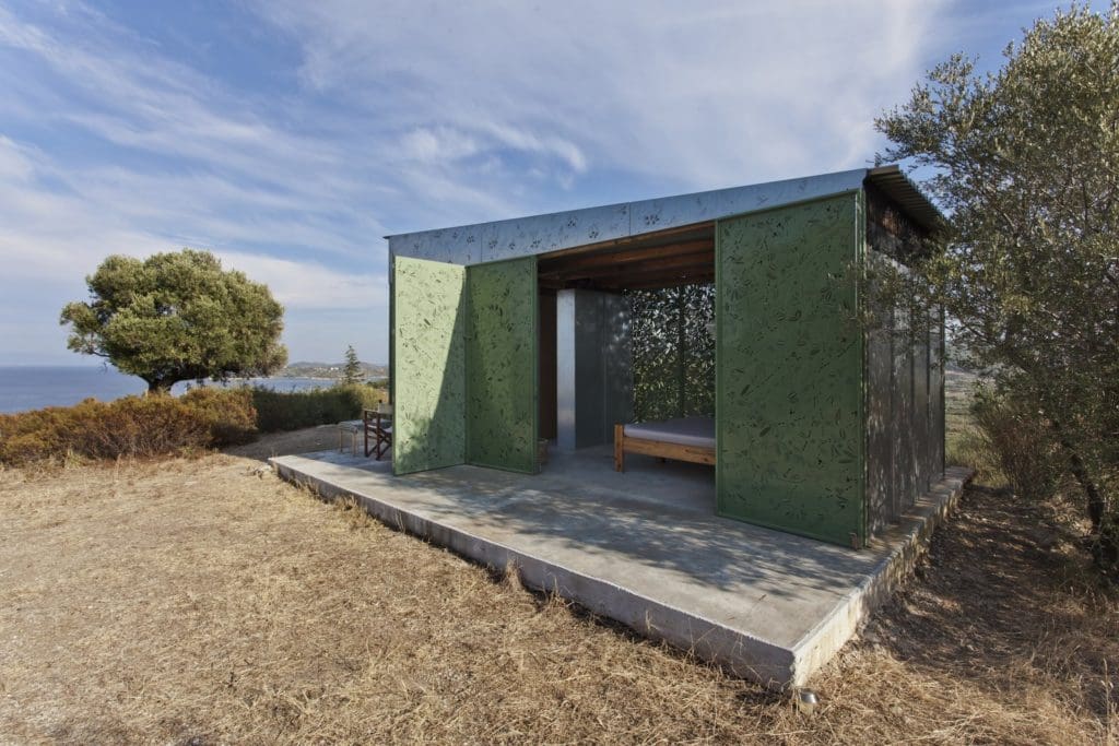 Dappled Sunlight Shines Through the Walls of This Mesmerizing Olive TreeHouse In Greece 1 greecetiny