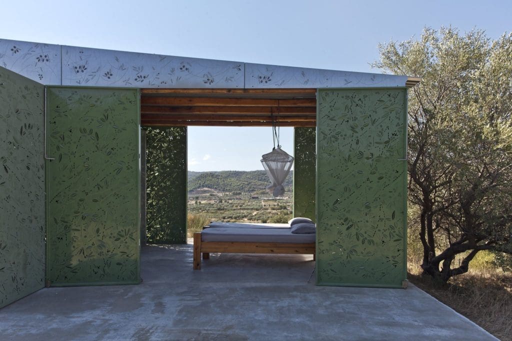 Dappled Sunlight Shines Through the Walls of This Mesmerizing Olive TreeHouse In Greece 17 greecetiny16