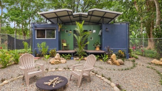This 2-Bedroom Shipping Container Has Epic Salt Water Plunge Pool