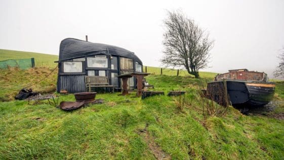 This Boatel Is Old And Dusty But Is A Perfect Camping Illusion Under A Wooden Roof.